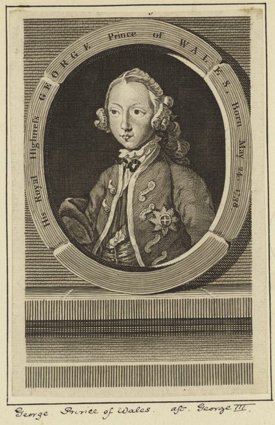 Portret van George, Prins van Wales door English School