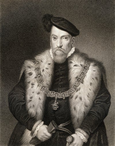 Portret van Henry Fitzalan, 12e Graaf van Arundel, uit Lodges British Portraits door English School