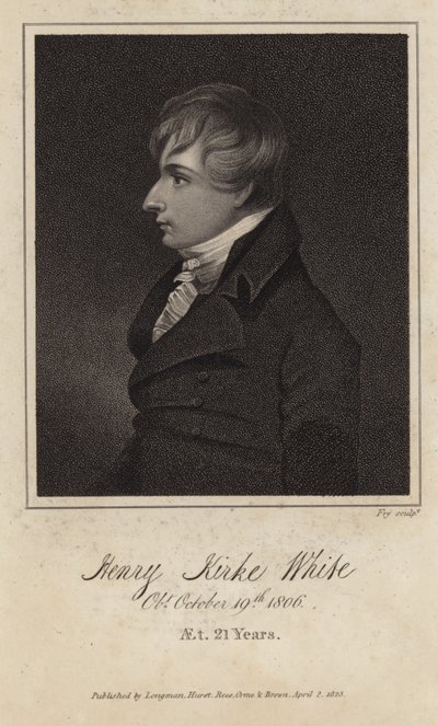 Portret van Henry Kirke White door English School