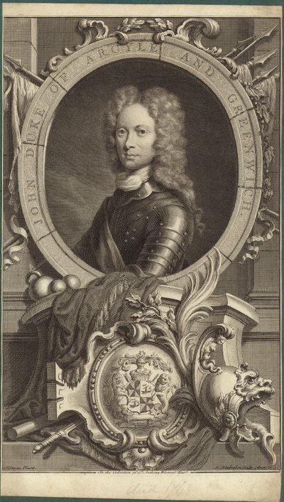 Portret van John Campbell, Hertog van Argyll en Hertog van Greenwich door English School