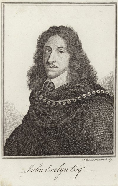 Portret van John Evelyn door English School