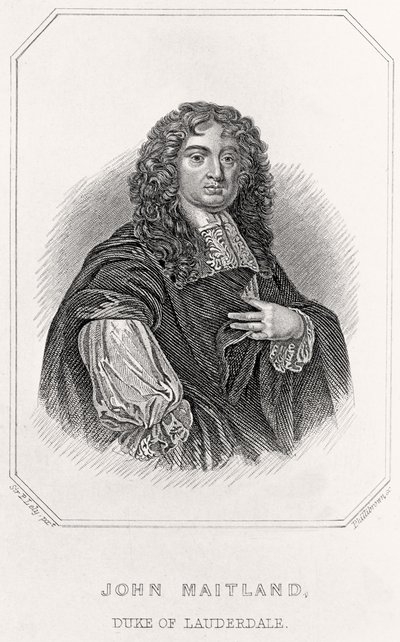 Portret van John Maitland, Hertog van Lauderdale, 1835 door English School