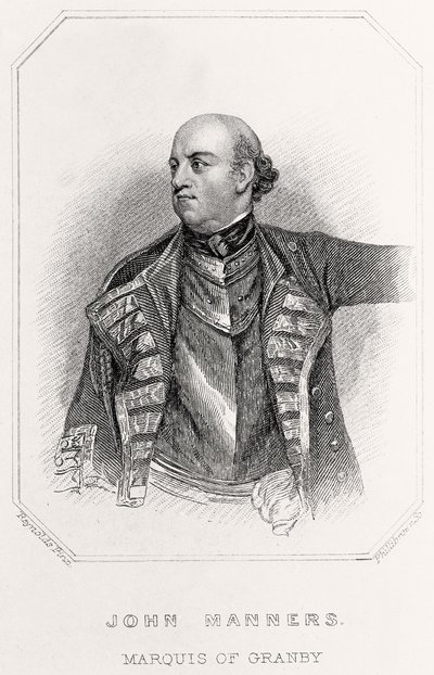 Portret van John Manners, Markies van Granby door English School