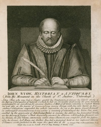 Portret van John Stow door English School