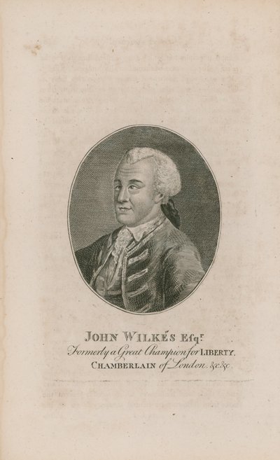 Portret van John Wilkes door English School