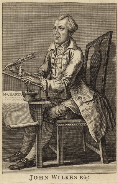 Portret van John Wilkes door English School