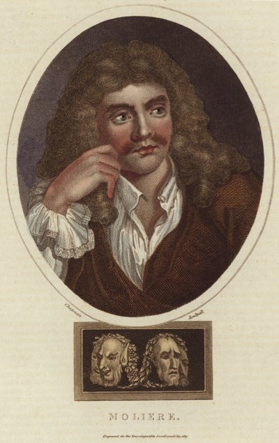 Portret van Molière door English School