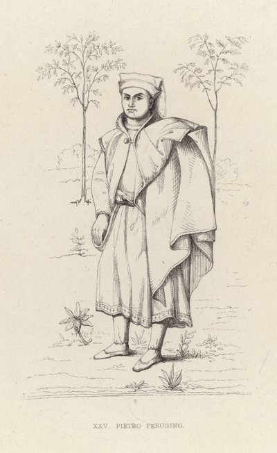 Portret van Pietro Perugino door English School