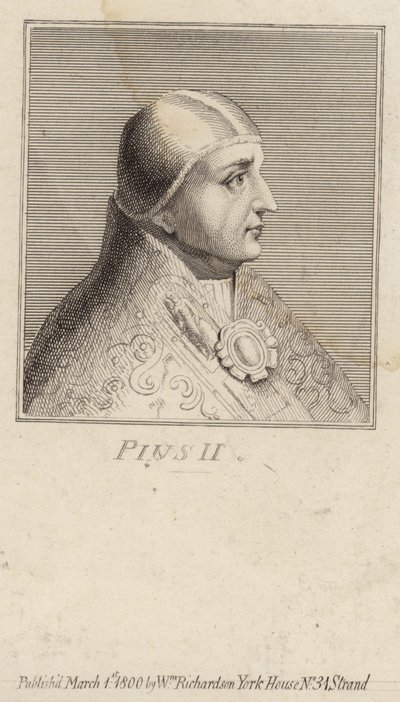Portret van Paus Pius II door English School