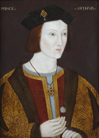 Portret van Prins Arthur (olieverf op paneel) door English School