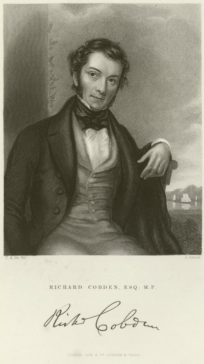 Portret van Richard Cobden door English School