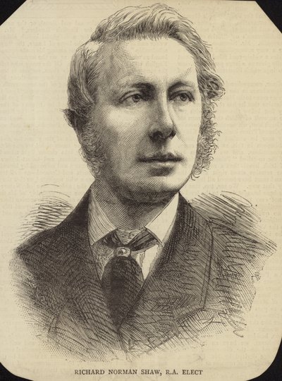 Portret van Richard Norman Shaw door English School