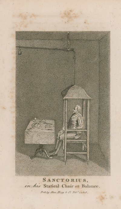 Portret van Sanctorius door English School