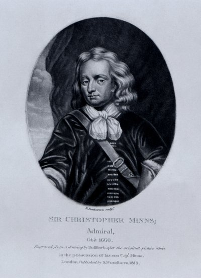 Portret van Sir Christopher Minns, uit 