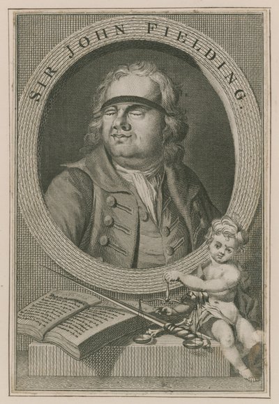 Portret van Sir John Fielding door English School