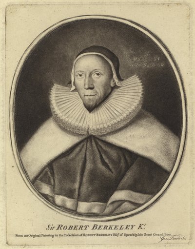 Portret van Sir Robert Berkeley door English School