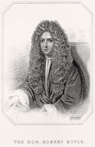 Portret van De Eerwaarde Robert Boyle door English School