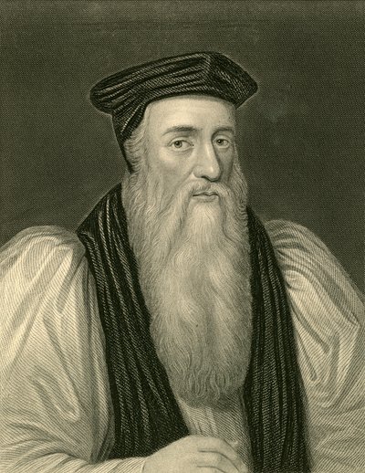 Portret van Thomas Cranmer door English School