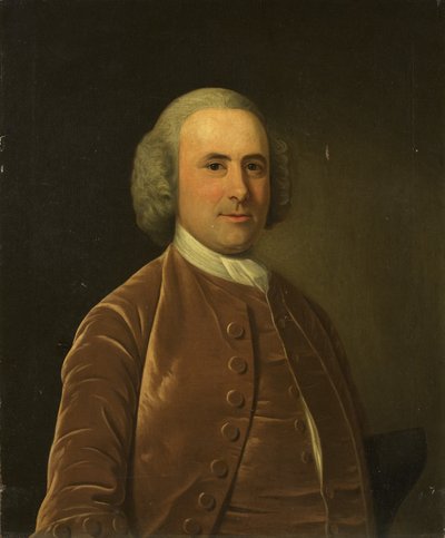 Portret van een Man in een Bruine Jas en Vest door English School