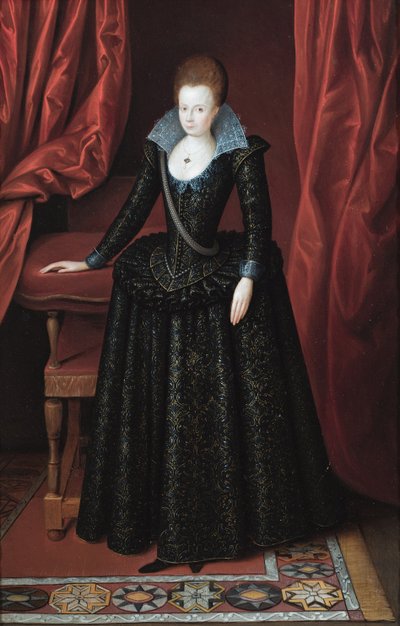 Portret van een dame, genaamd Lady Arabella Stuart door English School
