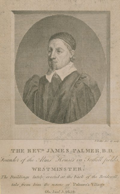 Portret van dominee James Palmer door English School