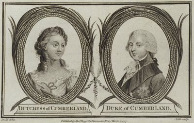 Portretten van de Hertogin en Hertog van Cumberland door English School
