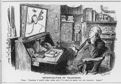 Mogelijkheden van televisie, cartoon uit Punch Magazine door English School