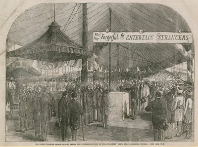 Prins Albert legt de eerste steen van het vreemdelingenhuis door English School