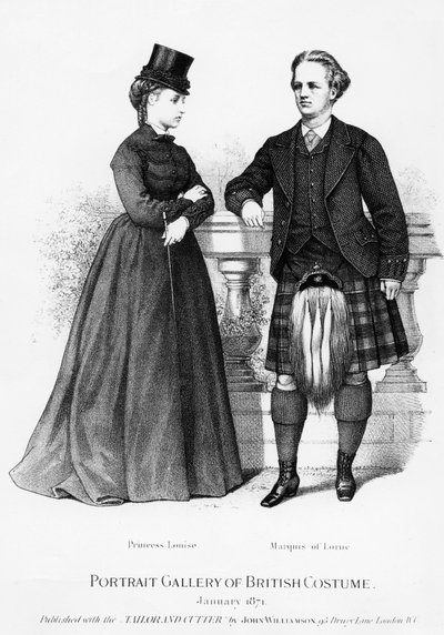 Prinses Louise en de Markies van Lorne, 1871 door English School