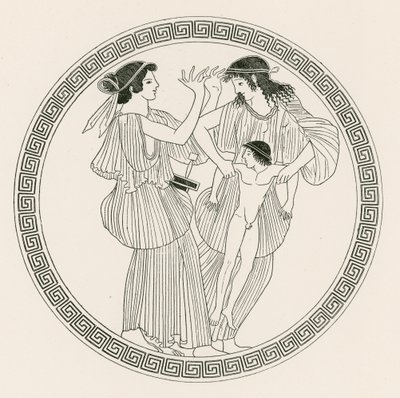 Prokne, Philomela en Itys (gravure) door English School