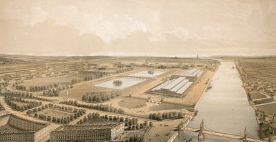 Voorgestelde locatie voor het Crystal Palace in Battersea Park door English School