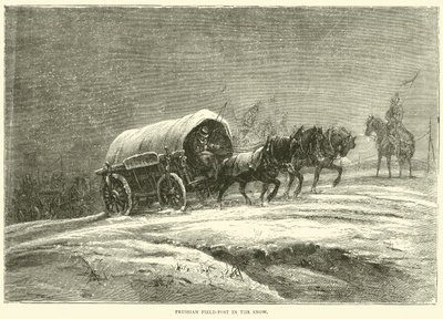Pruisische veldpost in de sneeuw, oktober 1870 door English School