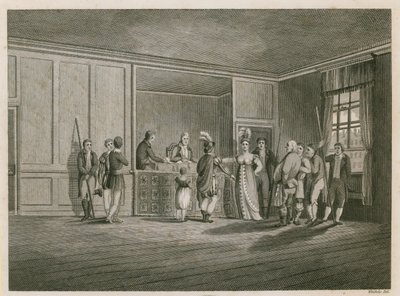 Pye Powder Court, Cloth Fair, West Smithfield, gehouden bij het teken van het Hand and Shears openbare huis door English School