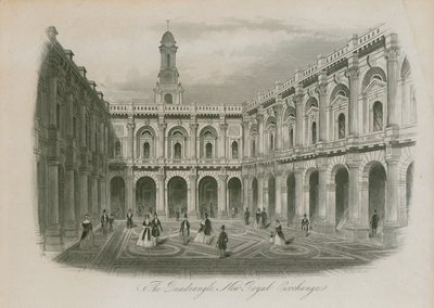 Binnenplaats van de Royal Exchange, Londen door English School
