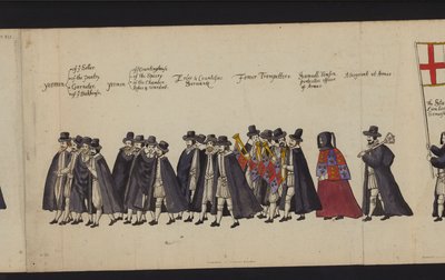 Begrafenisstoet van Koningin Elizabeth I door English School