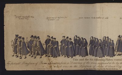 Begrafenisstoet van Koningin Elizabeth I door English School