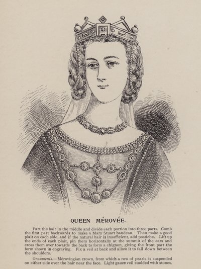 Queen Merovee (engraving) door English School