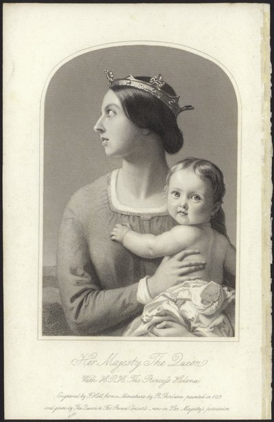 Koningin Victoria en Prinses Helena door English School