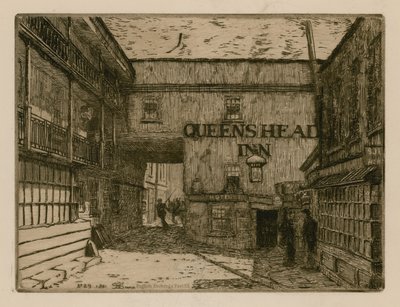 Queens Head, Southwark door English School