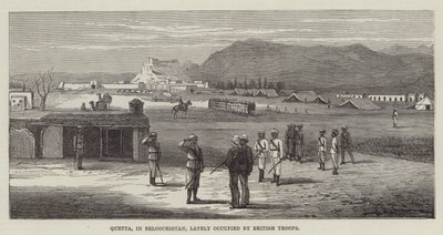 Quetta, in Beloetsjistan, onlangs bezet door Britse troepen door English School