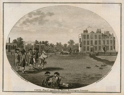 Quoits in 1788, gespeeld tegenover de Horns, Kennington Common door English School