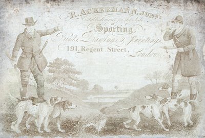 R Ackermann, Junior, 191 Regent Street, handelskaart door English School