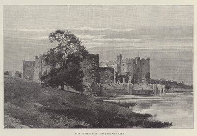 Raby Castle, Zijaanzicht vanaf het Meer door English School