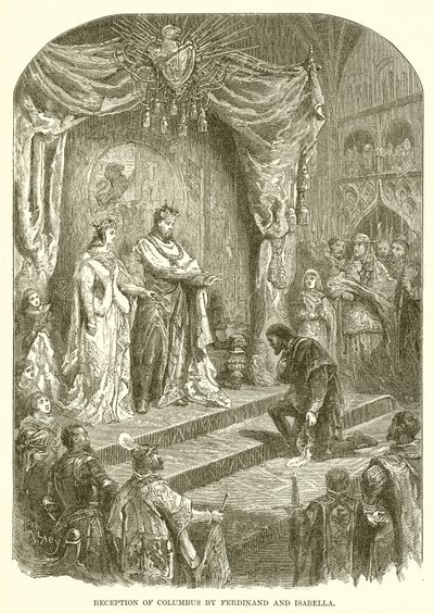 Ontvangst van Columbus door Ferdinand en Isabella door English School