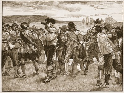 Ontvangst van Viscount Wimbledon in Plymouth, illustratie uit Cassells Geïllustreerde Geschiedenis van Engeland door English School