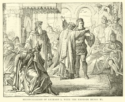 Verzoening van Richard I met keizer Hendrik VI door English School