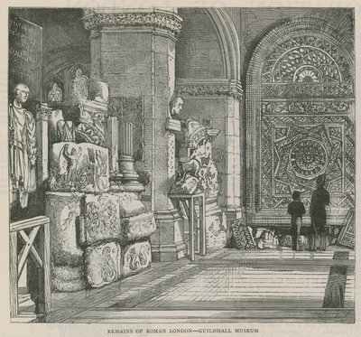 Overblijfselen van Romeins Londen - Guildhall Museum door English School