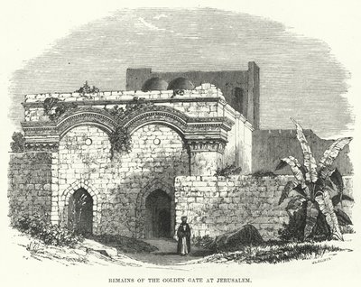 Resten van de Gouden Poort in Jeruzalem door English School
