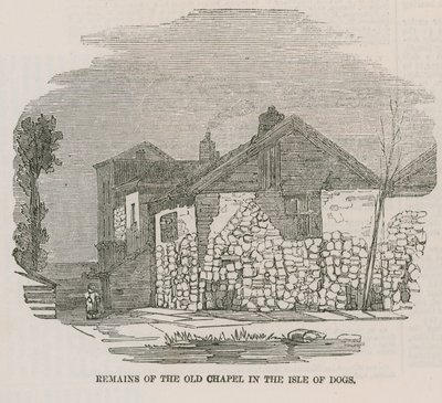 Restanten van de oude kapel op het Isle of Dogs door English School