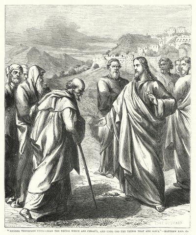 Geef dan aan Caesar wat van Caesar is, en aan God wat van God is, Matteüs XXII, 21 door English School